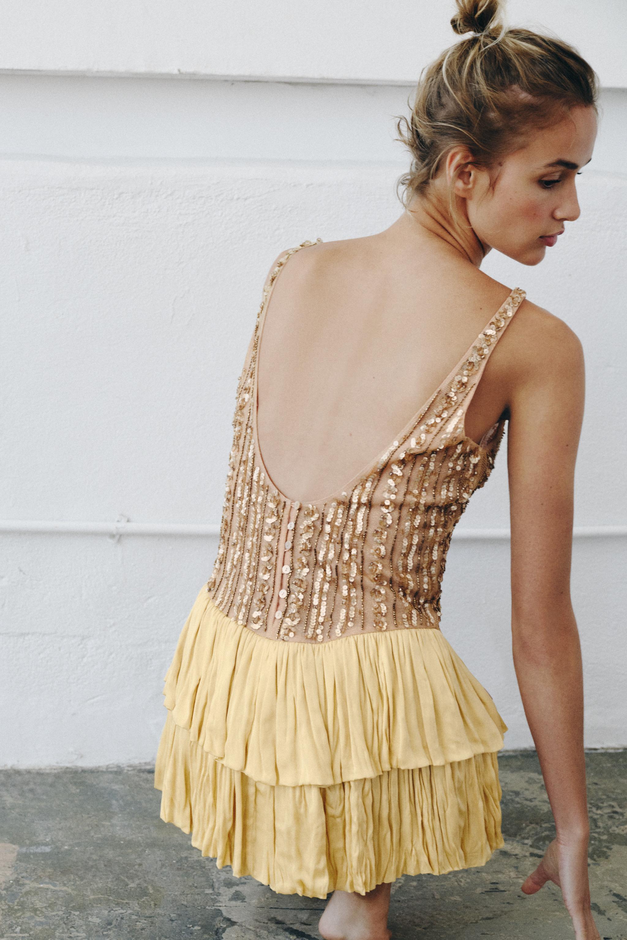 LIMITED EDITION COMBINED BEADED RUFFLE BODYSUIT